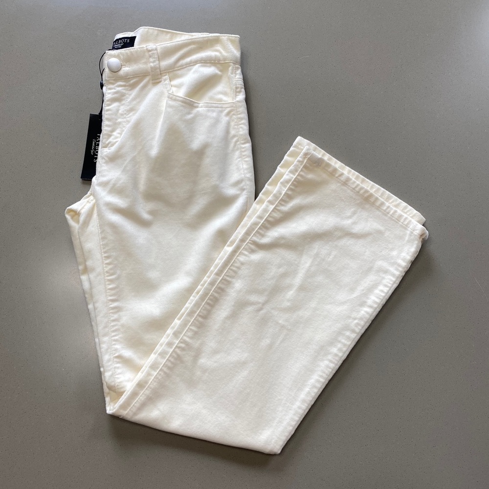 NWT Talbots Velvet Cream Signature Boot Pant (2P)
